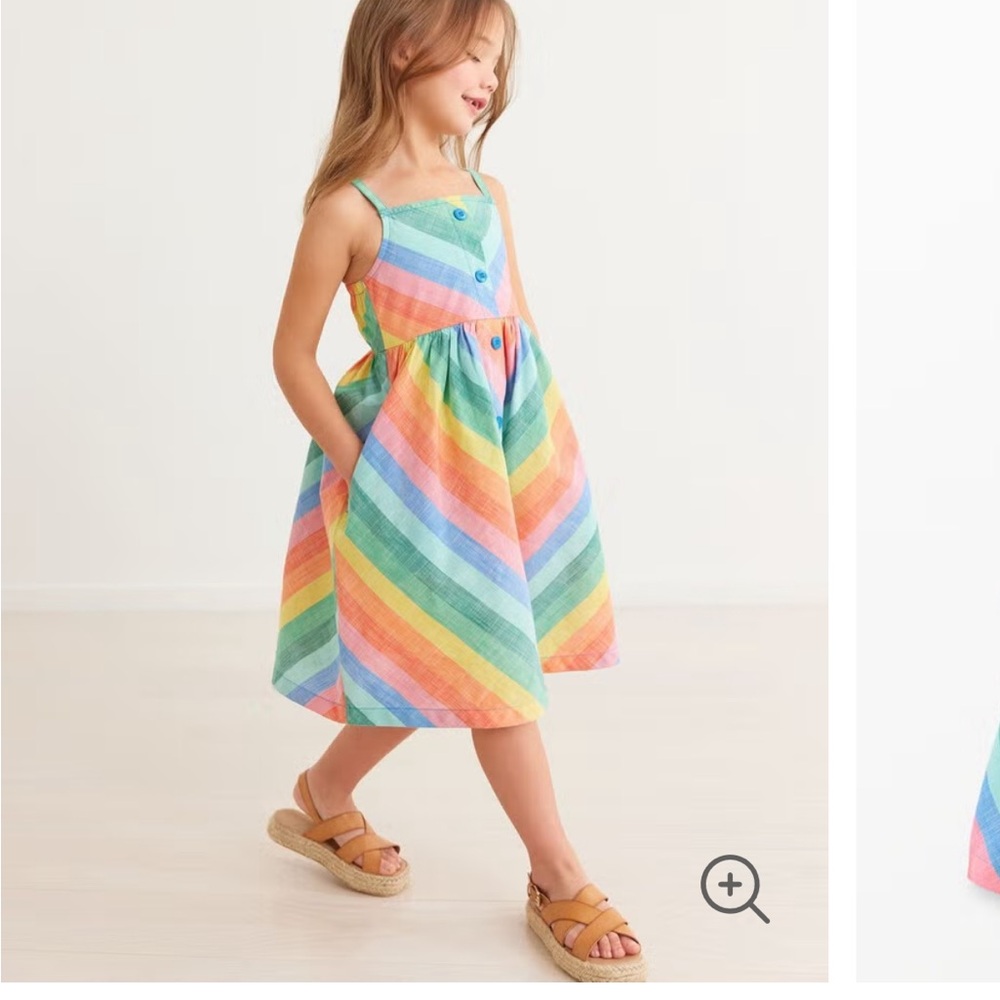 Hanna Andersson Rainbow Striped Kids Dress